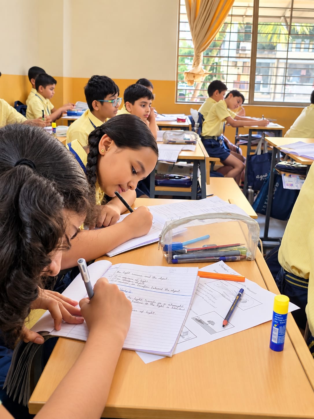 North Point School Primary students completing written work in their classroom